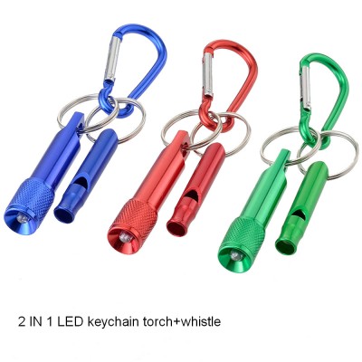 2 IN 1 keychain torch+whistle