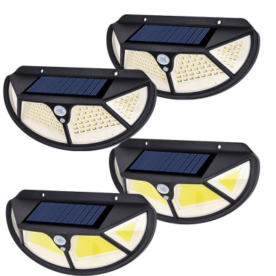 Four Sides Outdoor Solar LED Wall lamp with Motion Sensor