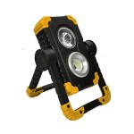 High beam-low beam adjustable work light 4*AA dry battery 800lm 10W+5W LED 360° rotation stand