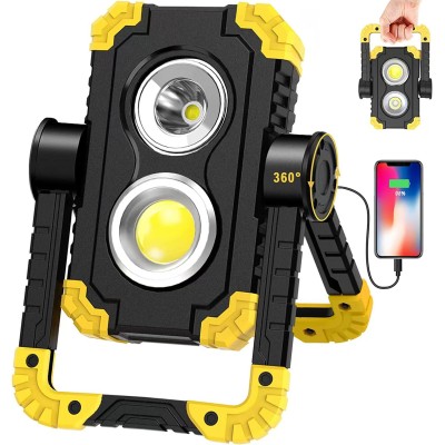 High beam-low beam adjustable Rechargeable work light,with power bank function