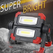 Foldable 2*10W COB LED work light,Powered by 4*AA battery 360° rotation stand