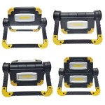 Foldable 2*10W COB LED work light,5000mAh battery, 360° rotation stand