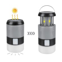 2 IN 1 Solar Charging LED Camping Light with mosquito repellent light,Power Bank,USB Recharging