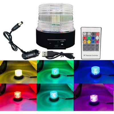 Magnetic Rechargeable car strobe light,wireless  with remote, cordless LED warning light