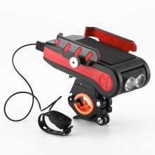 4 IN 1 Bicycle Headlight with Power Bank,Speaker,Phone holder