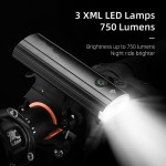 Super bright 750Lm Aluminum bicycle headlight,w/  power bank