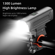 Super bright 1300Lm Aluminum bicycle headlight,w/  power bank