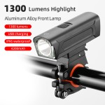 Super bright 1300Lm Aluminum bicycle headlight,w/  power bank