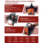 Portable Power Supply Inverter Station,4 Battery Ports for  for Dewalt|BOSCH|Makita|Milwaukee 14.4/18V Battery etc.