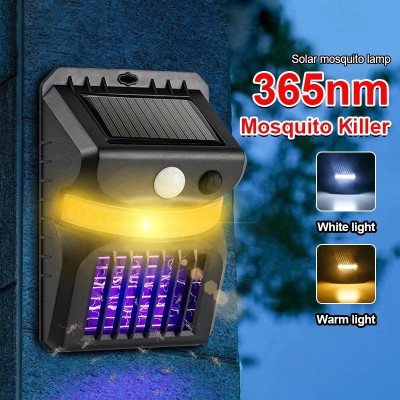 2 IN 1 , LED Solar Motion Sensor Lights + Mosquito Killer Lamp