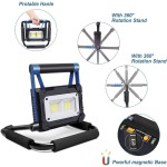 Portable Soar LED work light with magnet base,power bank,foldable stand