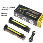 Foldable Magnetic Work light with power bank,red warning light