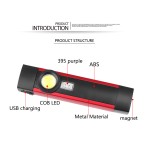 Multifunction Rechargeable LED work light,with UV light,magnet,pocket clip,Camping,Hiking Lights