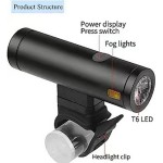 Super Bright USB Rechargeable Bicycle Headlight with Side Fog Light