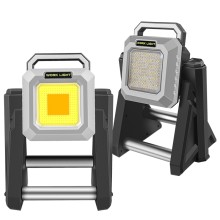 Foldable Triple-stand work light,Rechargeable with power bank
